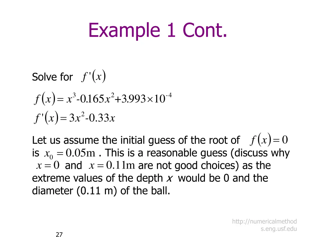 example 1 cont 1