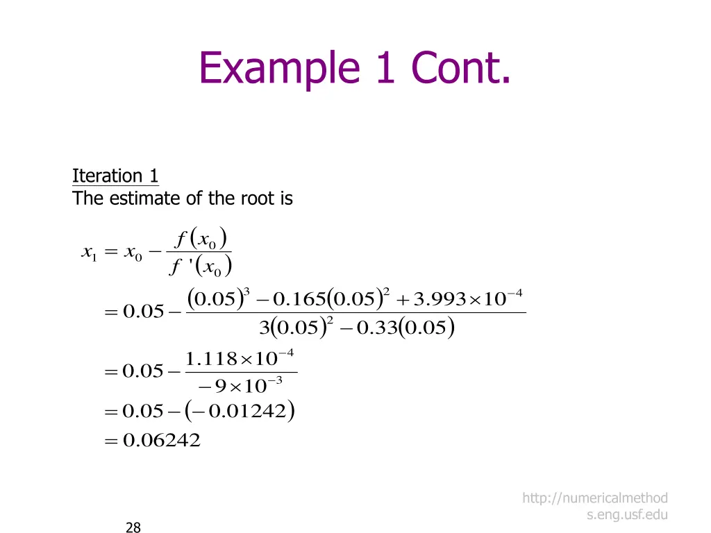 example 1 cont 2