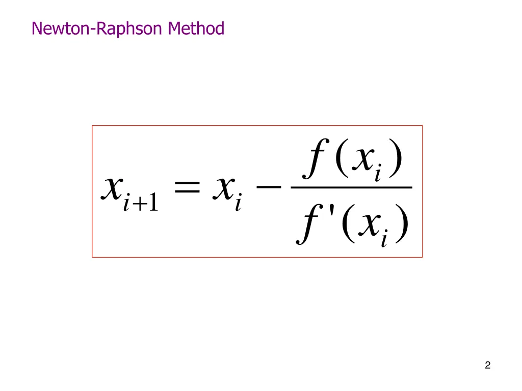 newton raphson method