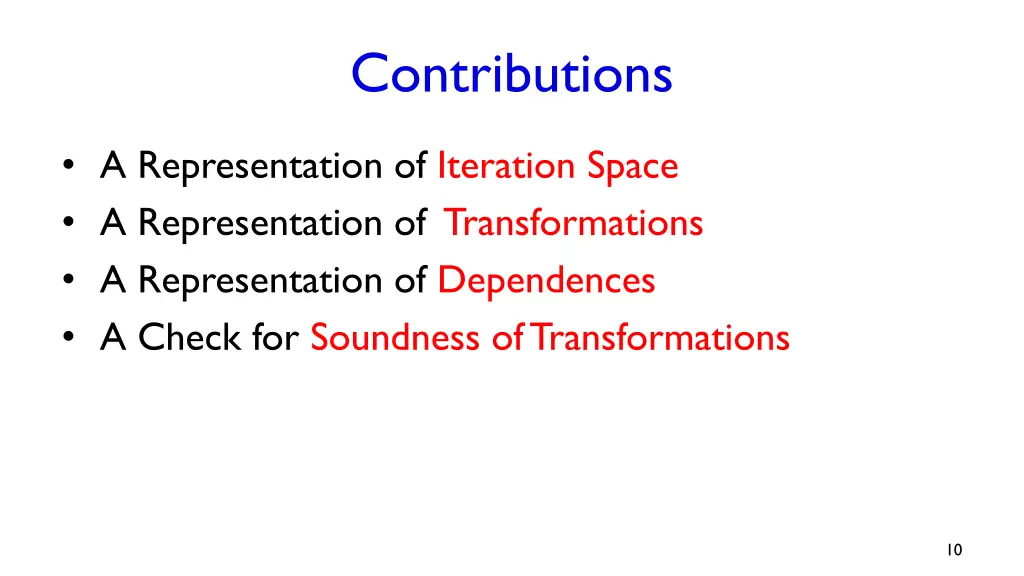 contributions