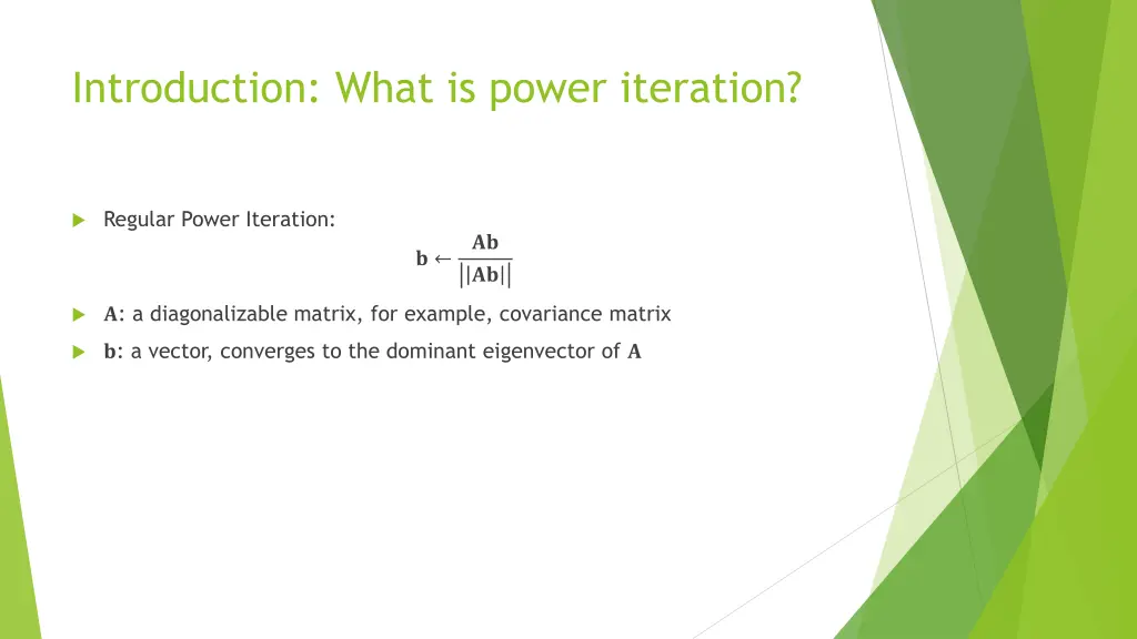 introduction what is power iteration