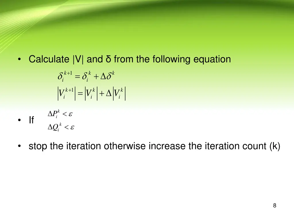 calculate v and from the following equation