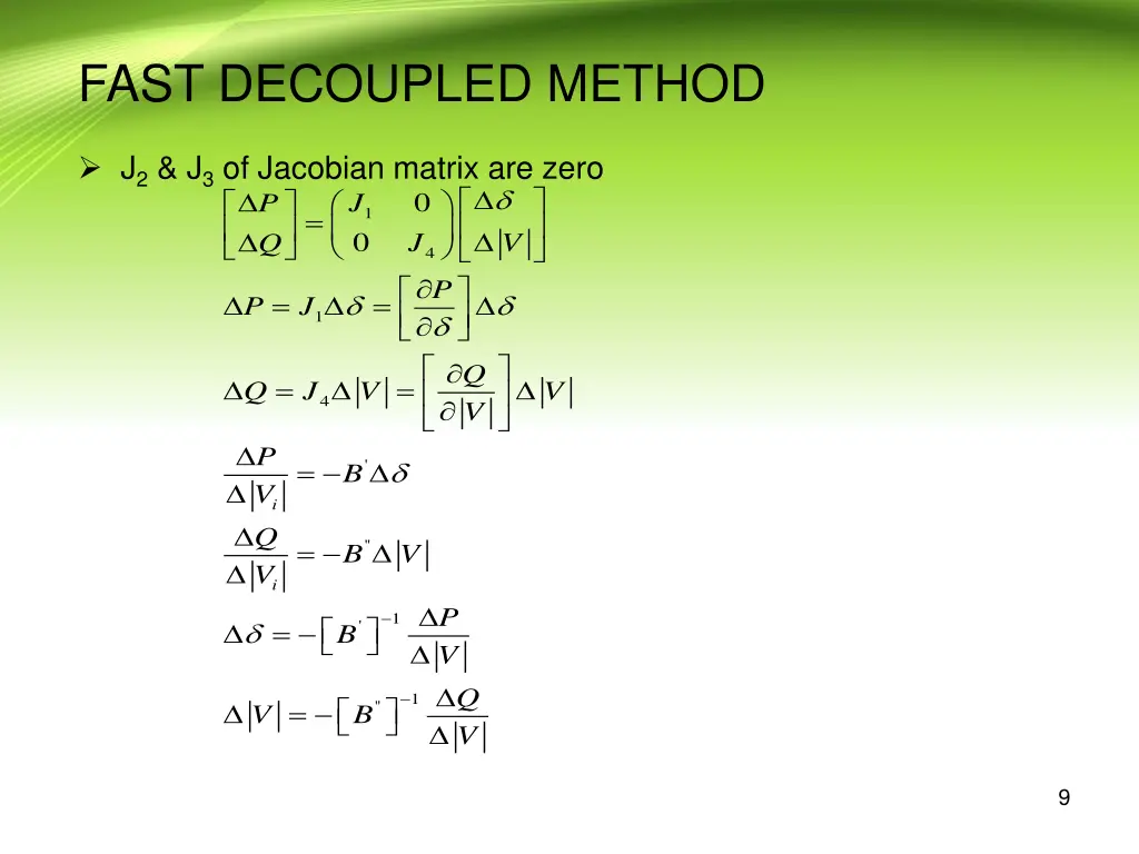 fast decoupled method