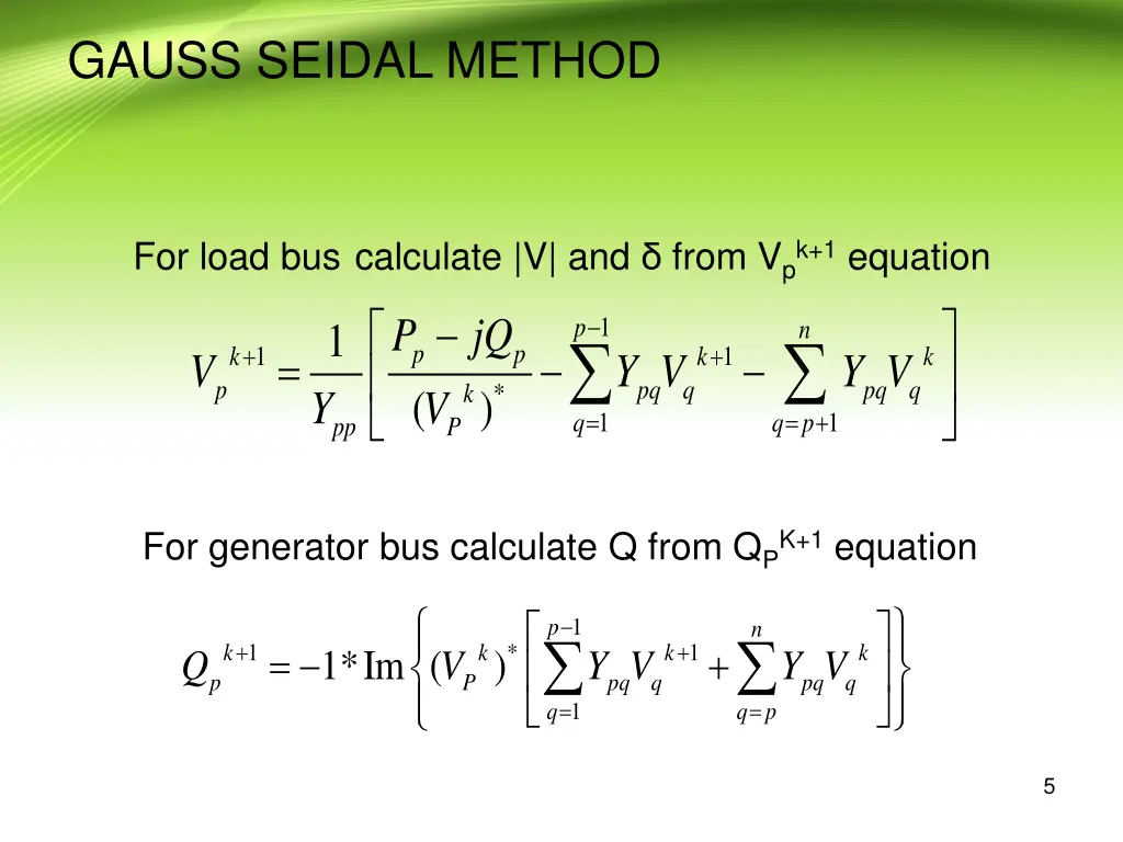 gauss seidal method