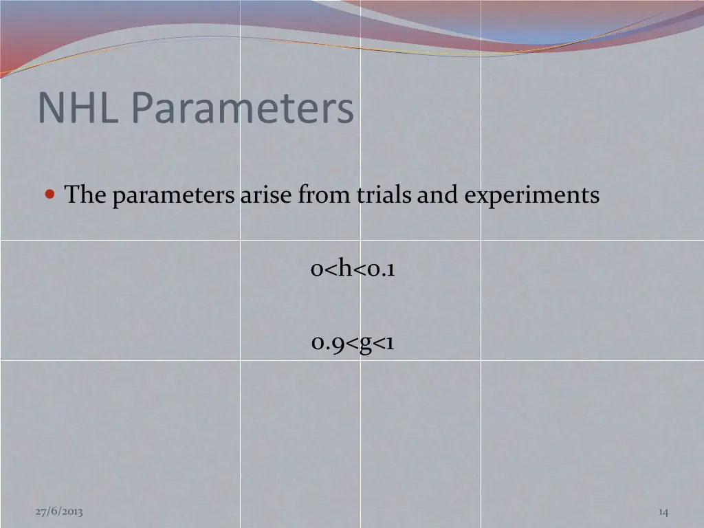 nhl parameters