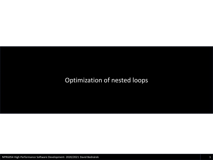 optimization of nested loops