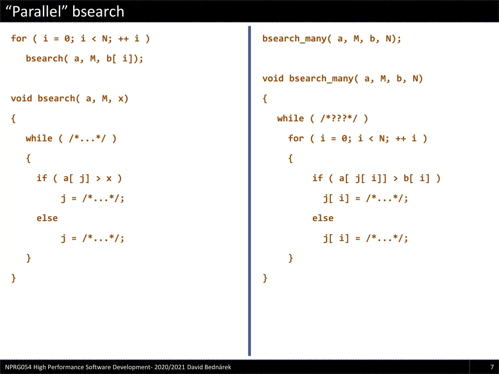 parallel bsearch