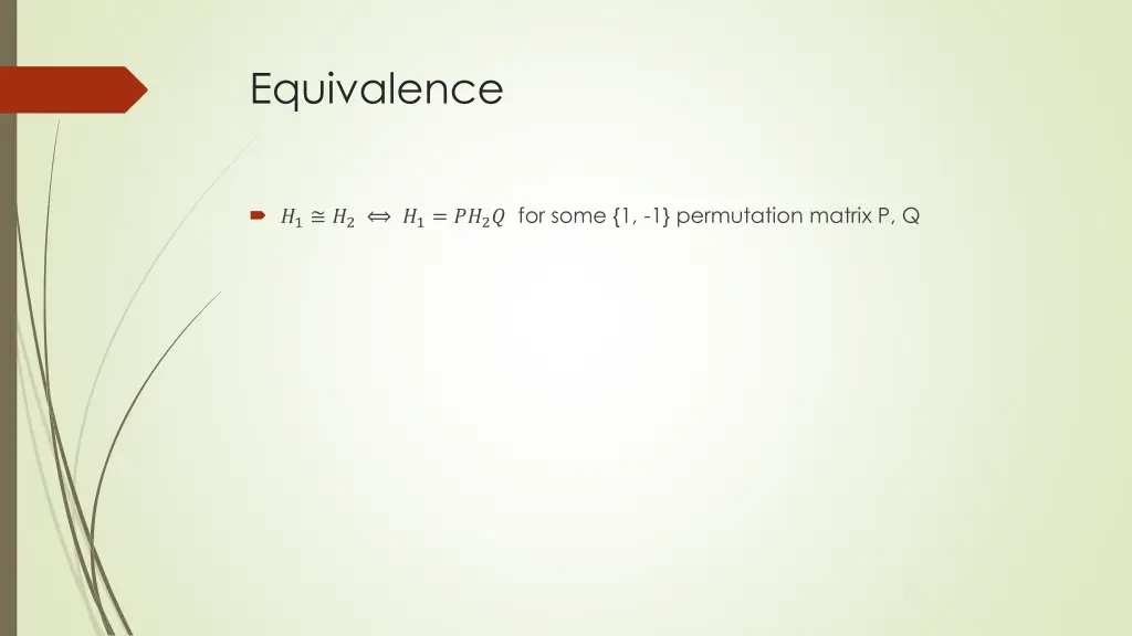 equivalence