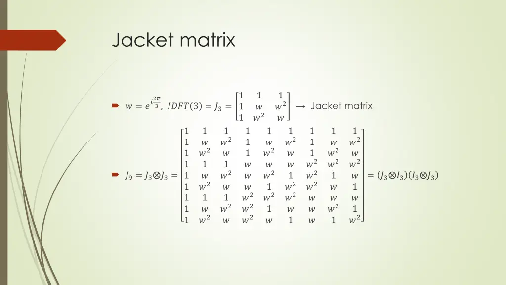 jacket matrix 1