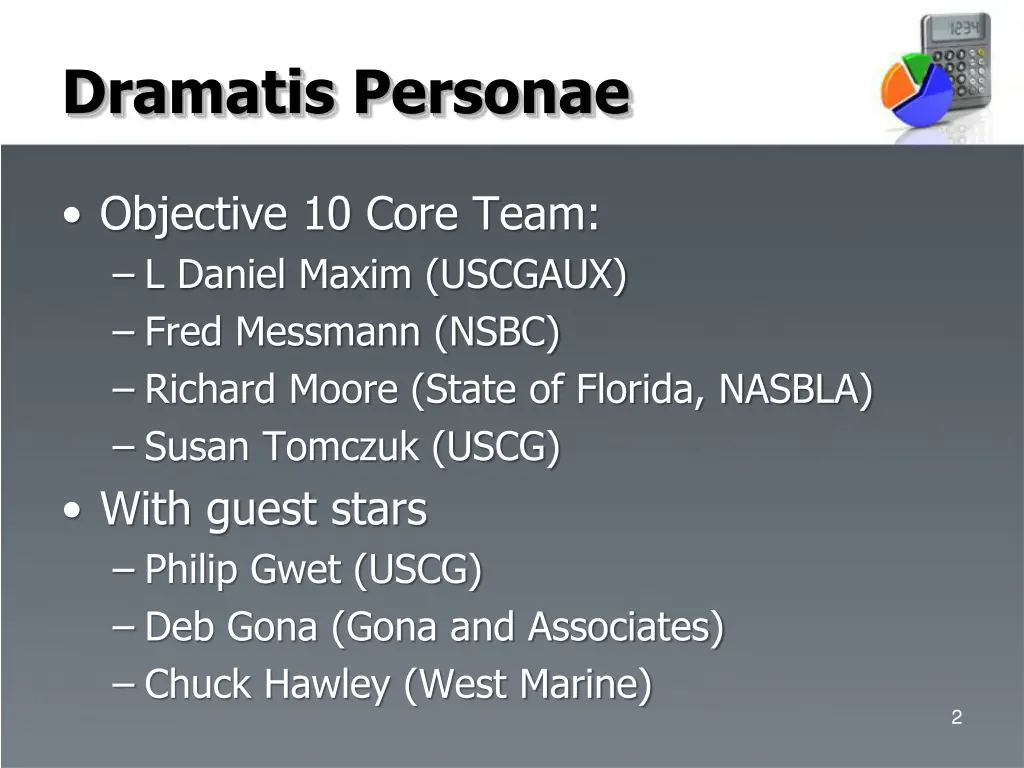 dramatis personae
