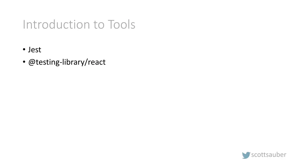 introduction to tools