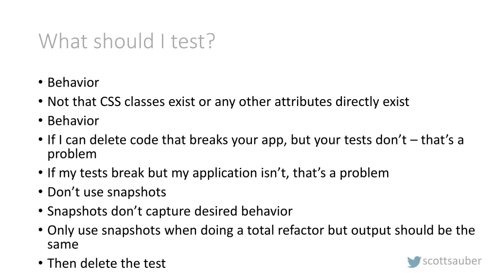 what should i test