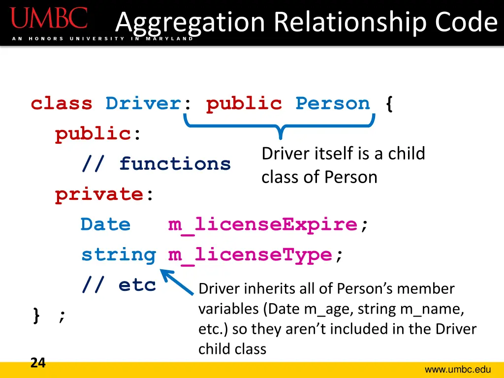 aggregation relationship code 1