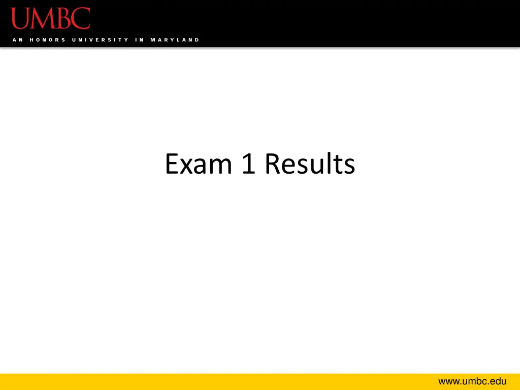 exam 1 results