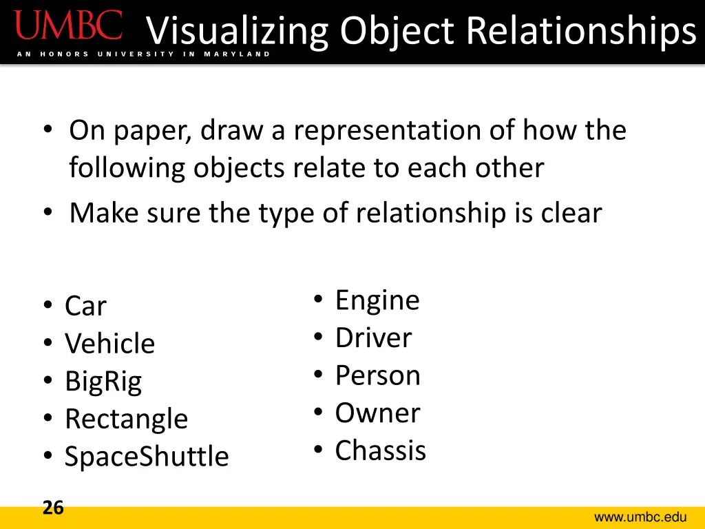 visualizing object relationships