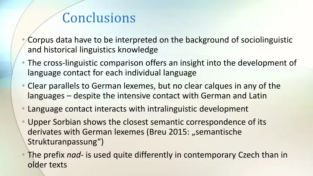 conclusions