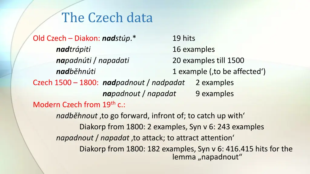 the czech data