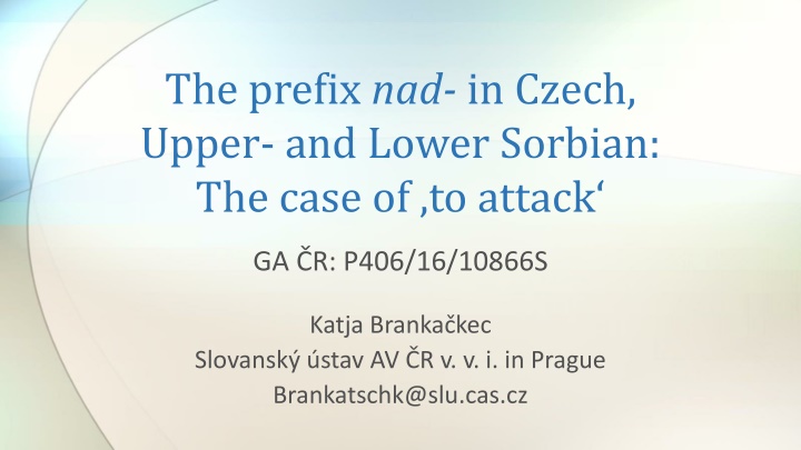 the prefix nad in czech upper and lower sorbian