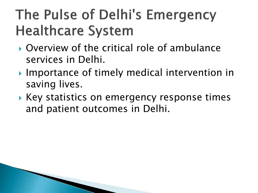 overview of the critical role of ambulance