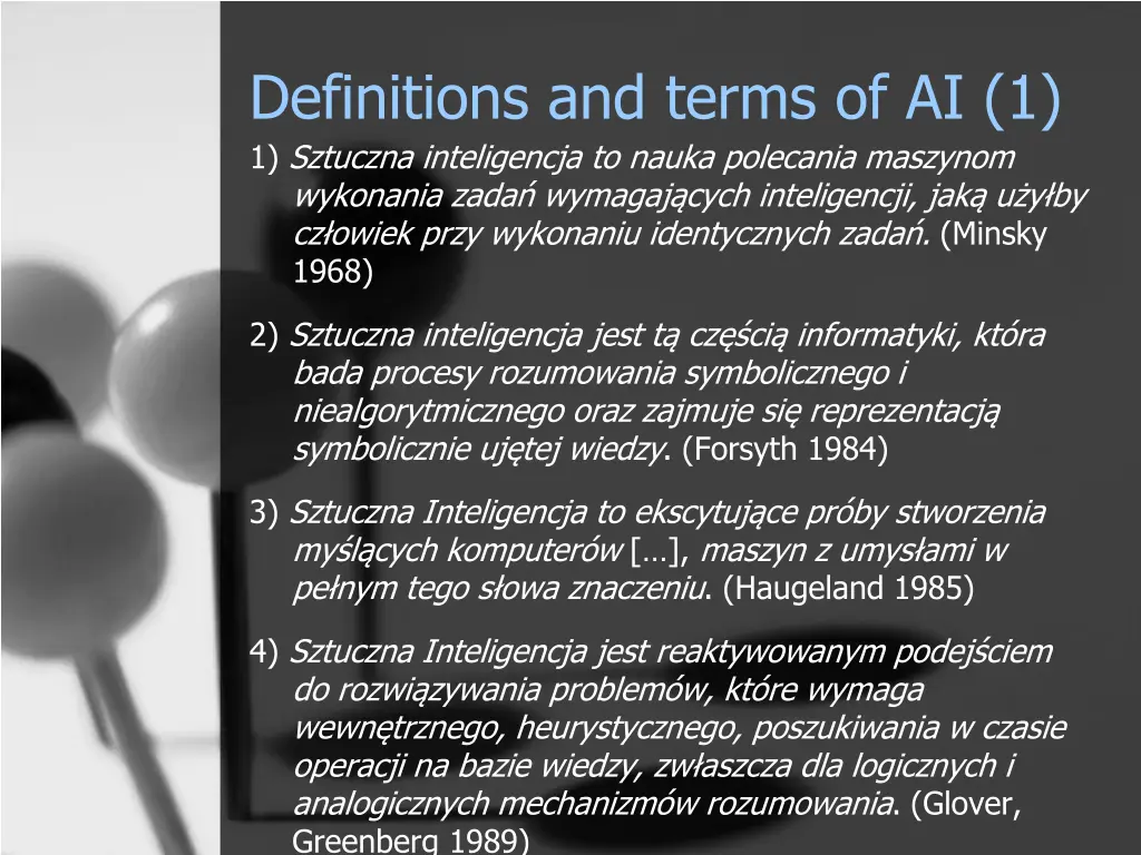 definitions and terms of ai 1 1 sztuczna