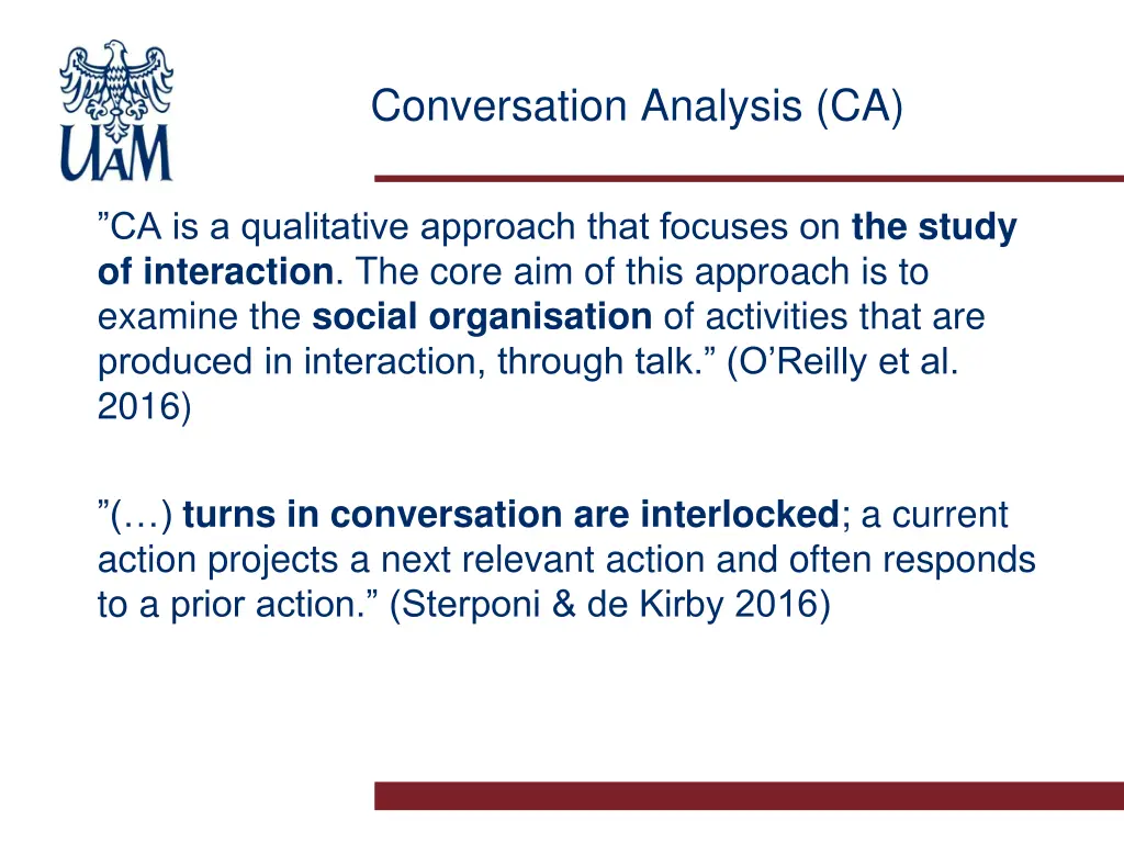 conversation analysis ca