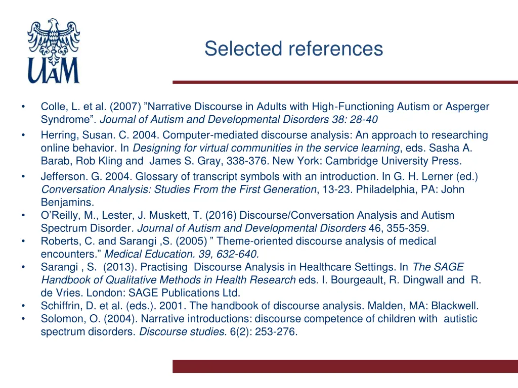 selected references