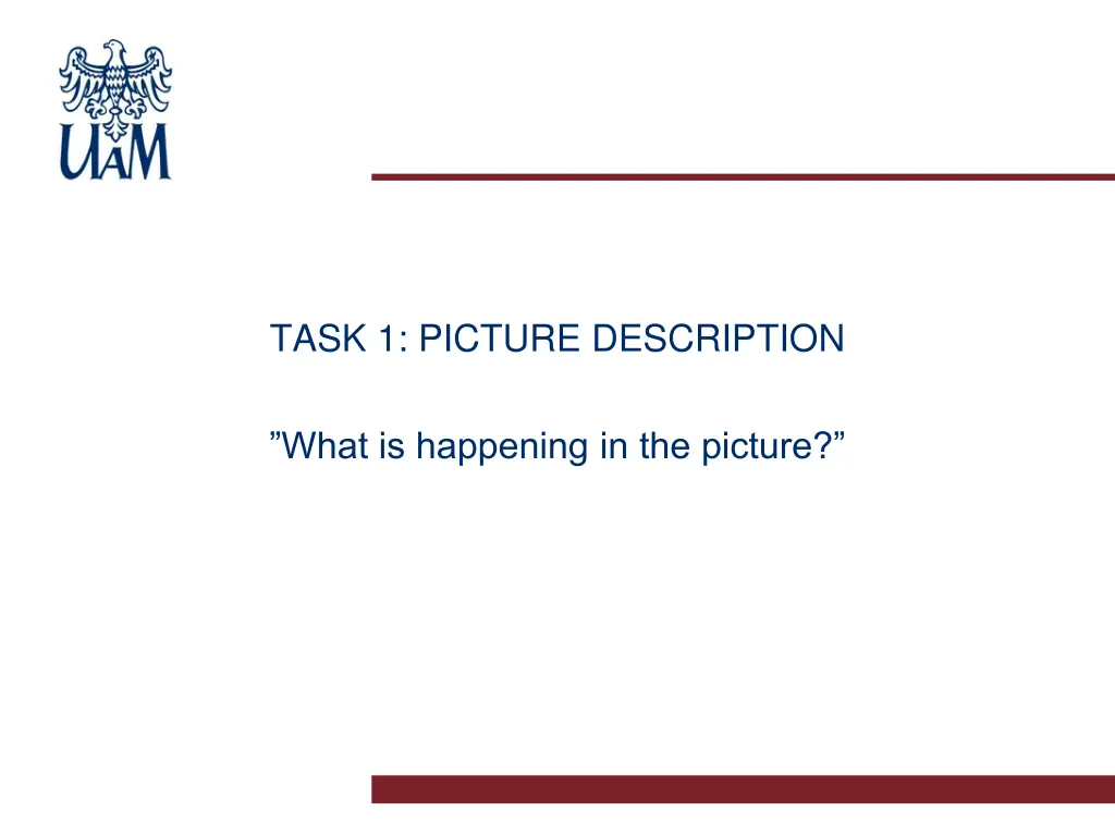 task 1 picture description