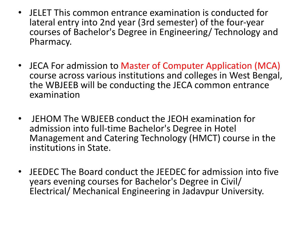 jelet this common entrance examination