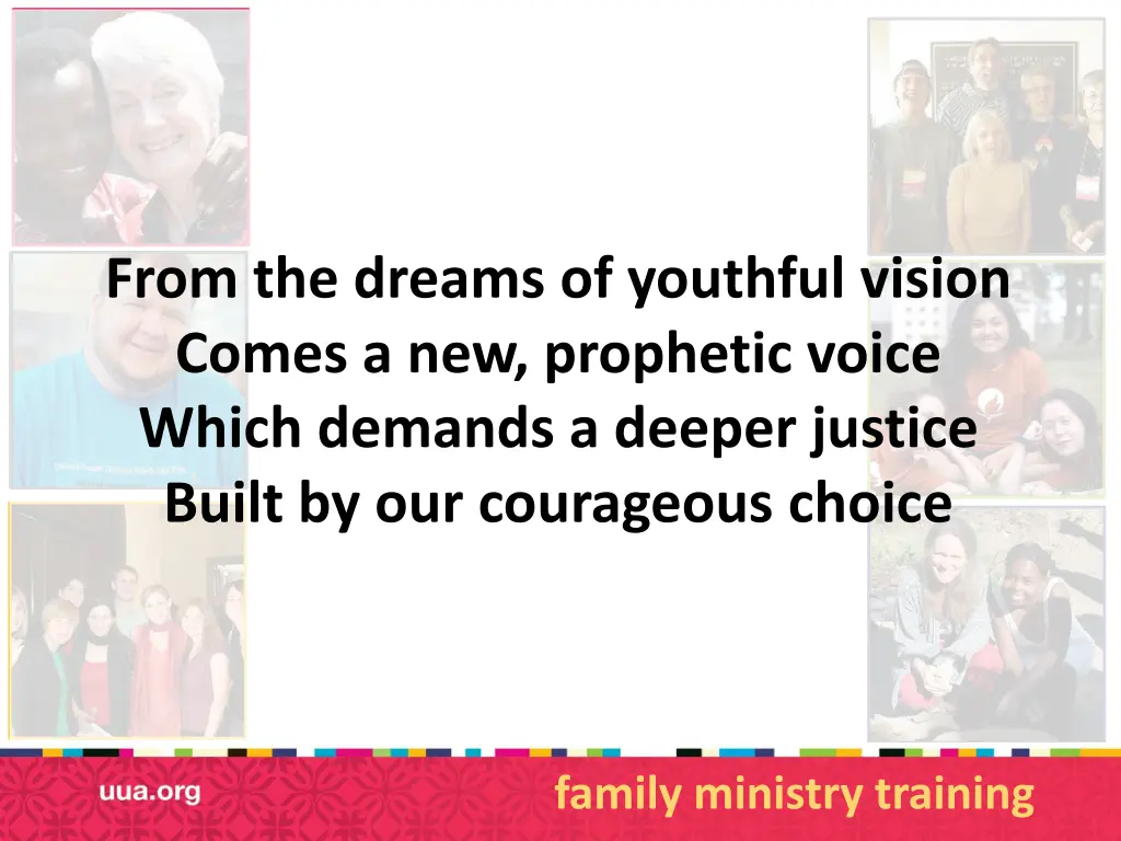 from the dreams of youthful vision comes