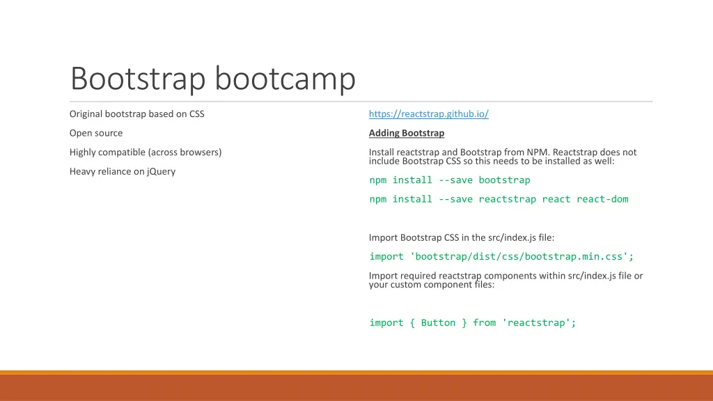 bootstrap bootcamp