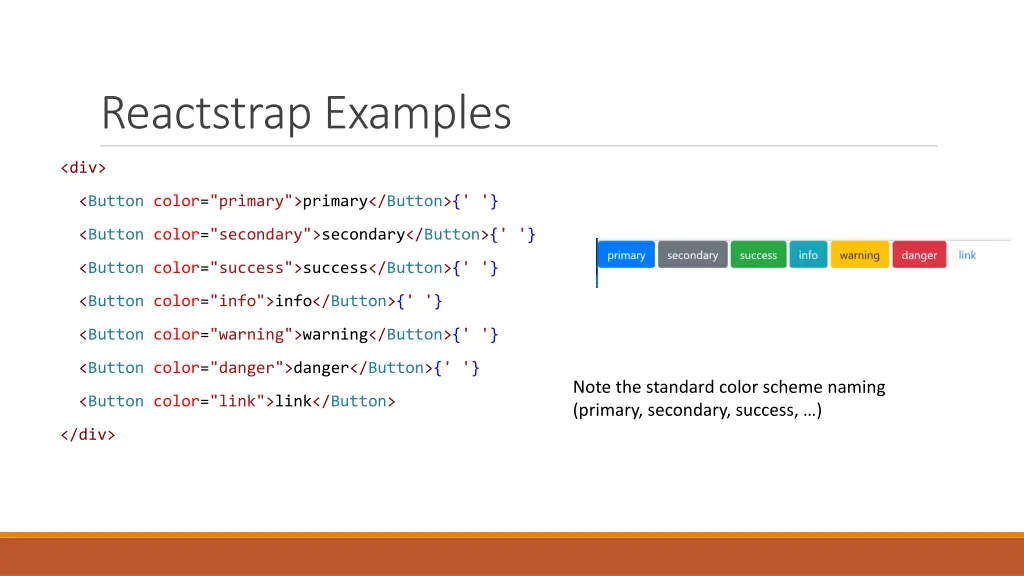 reactstrap examples