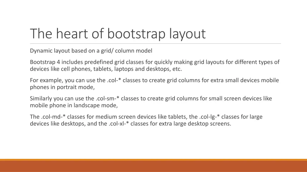 the heart of bootstrap layout