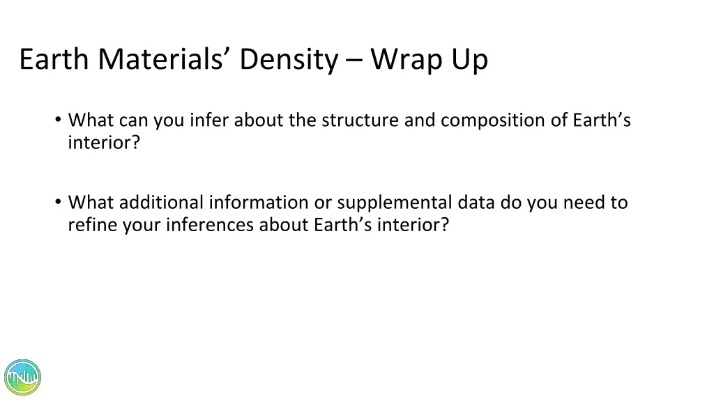 earth materials density wrap up