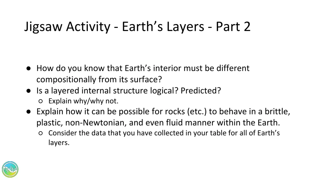 jigsaw activity earth s layers part 2 1