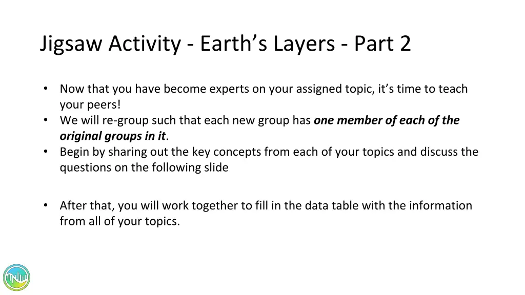 jigsaw activity earth s layers part 2