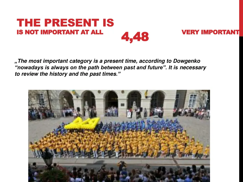 the present is is is not important