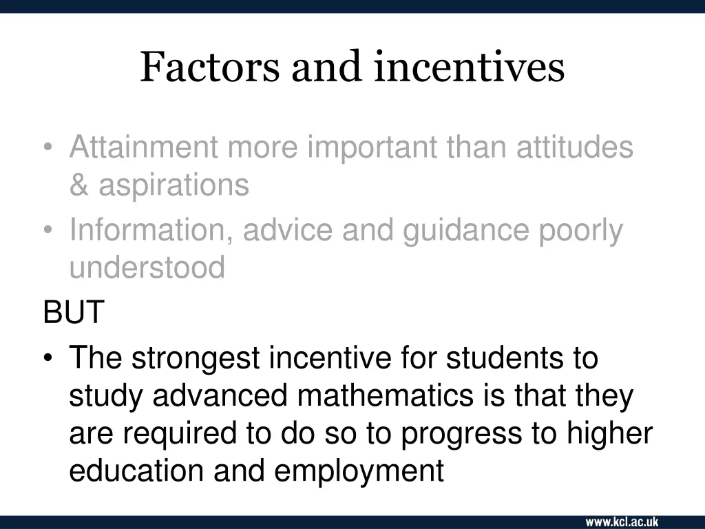 factors and incentives 1