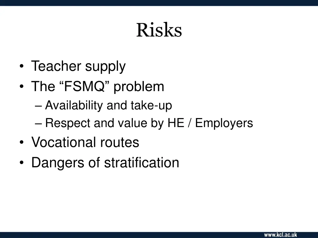 risks