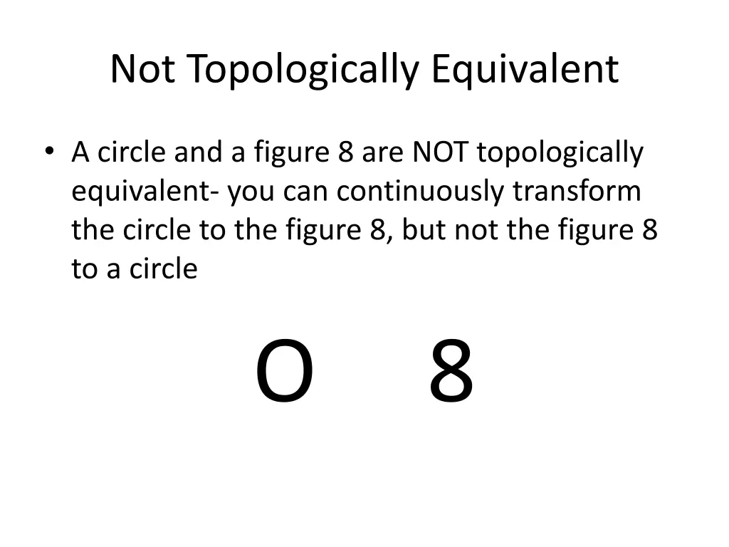 not topologically equivalent