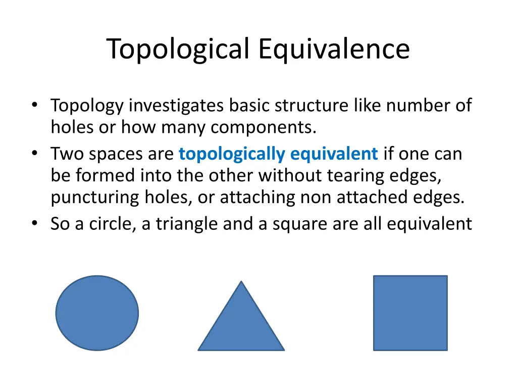 topological equivalence