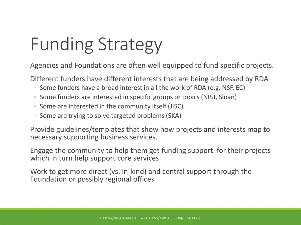 funding strategy