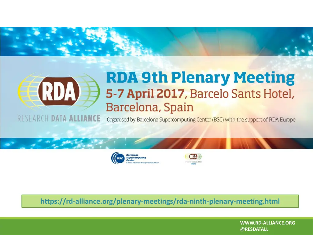 https rd alliance org plenary meetings rda ninth