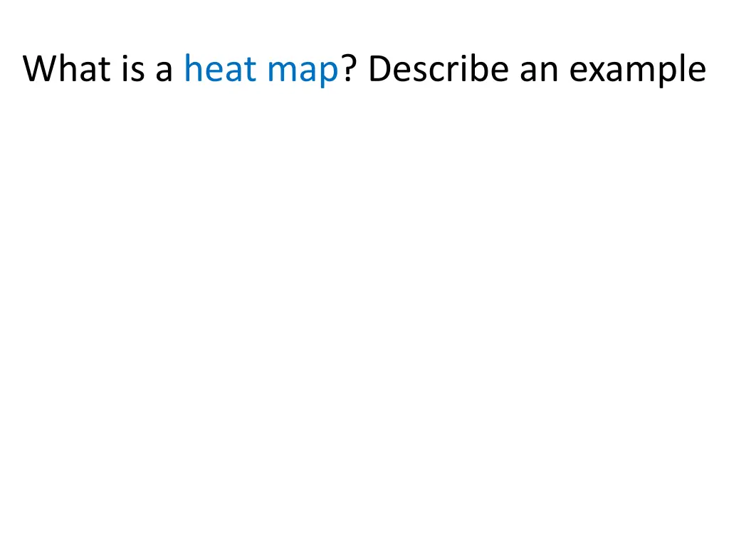 what is a heat map describe an example