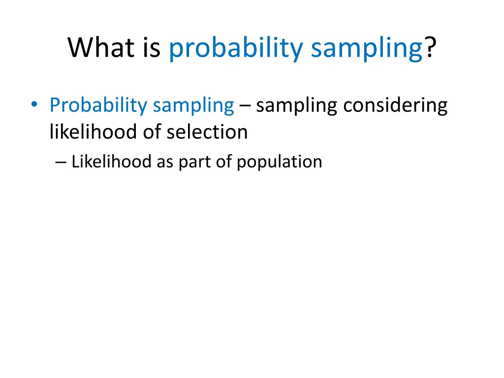 what is probability sampling 1