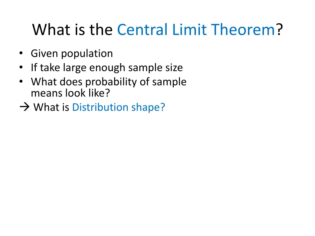 what is the central limit theorem