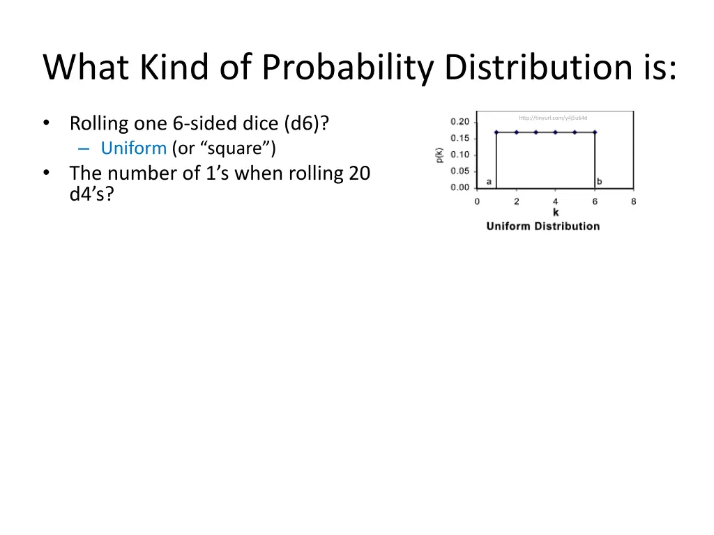 what kind of probability distribution is 1