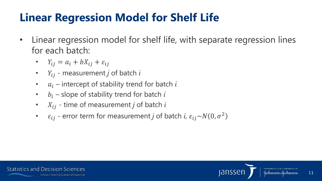 linear regression model for shelf life