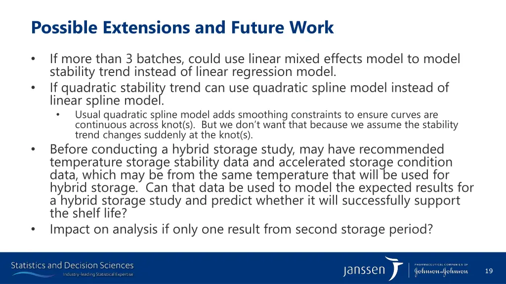 possible extensions and future work
