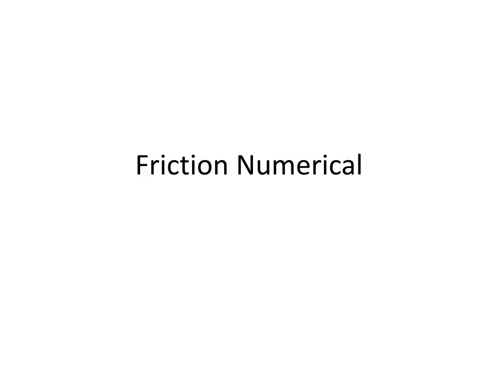 friction numerical