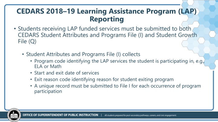 cedars 2018 19 learning assistance program